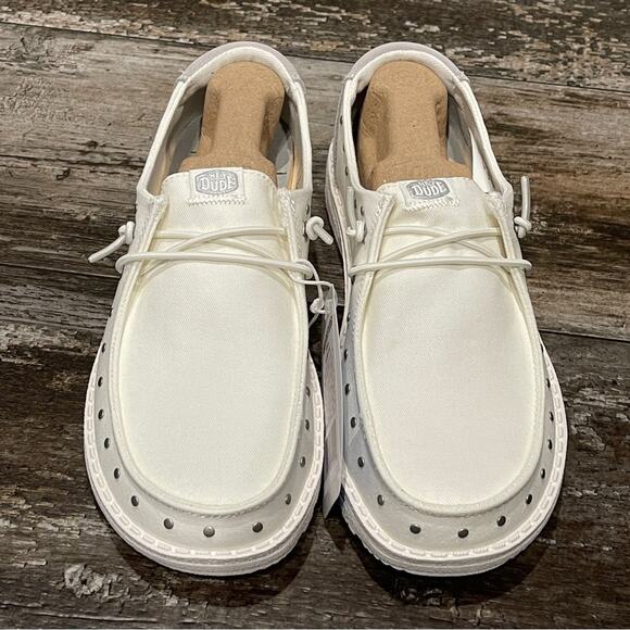 Hey Dude Shoes Womens Size 7 Wendy Star Studded White Comfy Beach Casual NEW - Picture 3 of 15